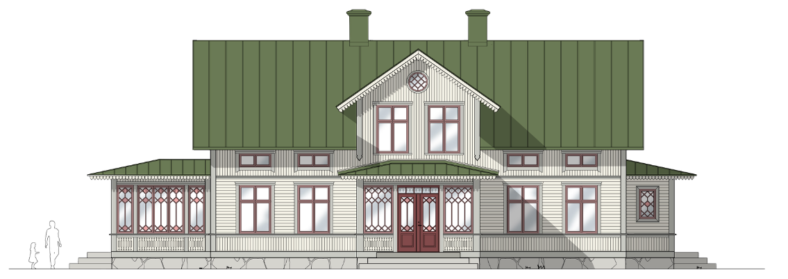 Sekelvilla skiss